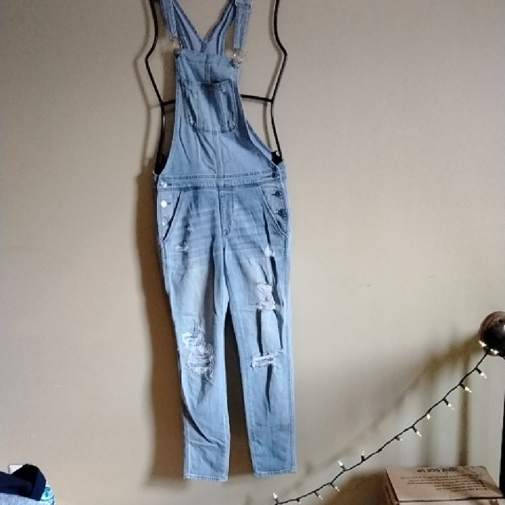 American Eagle Outfitters Light Blue Jeans Overalls